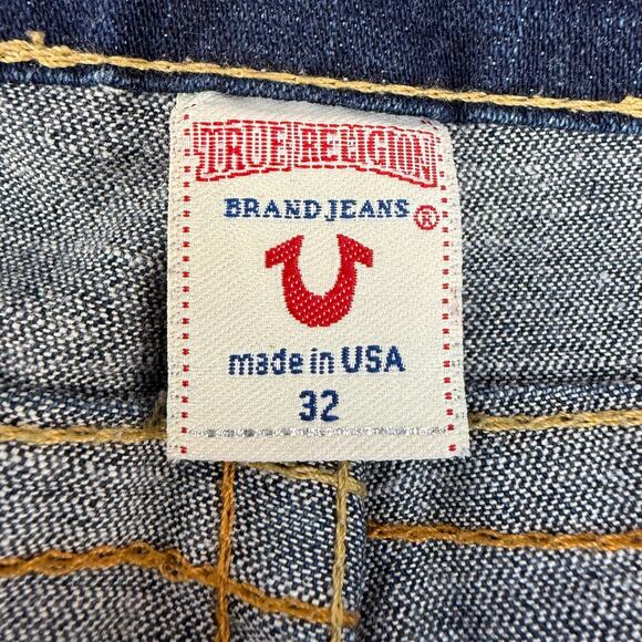 True Religion Jeans Womens 32 (14) Dark Blue Joey Flare Bell Bottom Hippie Jeans - Picture 8 of 14